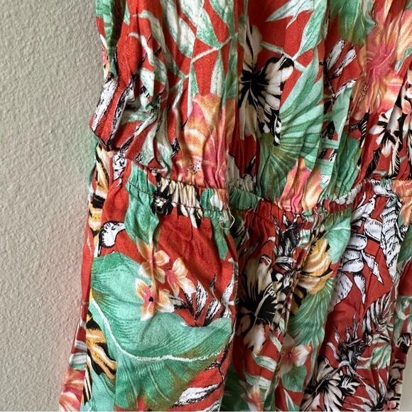 The Bikini Lab Tropical Floral Print Swimsuit Coverup Romper - Picture 4 of 5